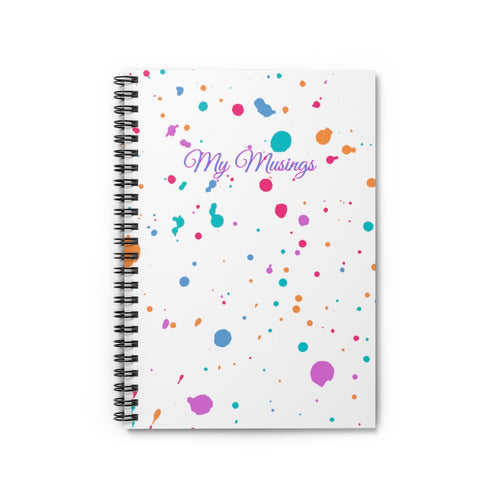 Ink-Splatter Spiral Notebook - Ruled Line