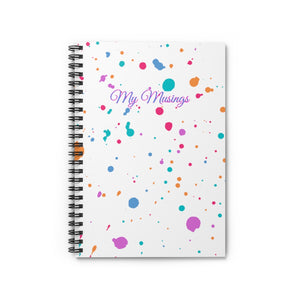 Ink-Splatter Spiral Notebook - Ruled Line