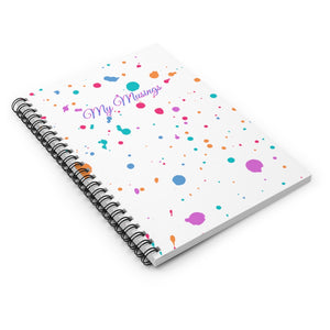 Ink-Splatter Spiral Notebook - Ruled Line