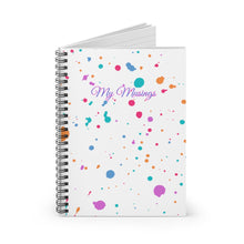 Load image into Gallery viewer, Ink-Splatter Spiral Notebook - Ruled Line