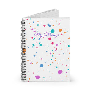 Ink-Splatter Spiral Notebook - Ruled Line