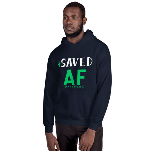 Romans 10:9 SAVED AF Unisex Hooded Sweatshirt